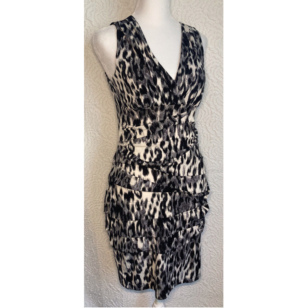 Intermission NWT Dress Womans Sleeveless Animal Print bodycon Stretch Size 6